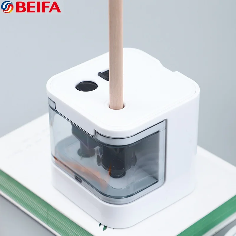 Beifa Electric Pencil Sharpener School Stationery연필깎이 точилка для карандашей USB Dual Power Supply Double Hole Student Supplies