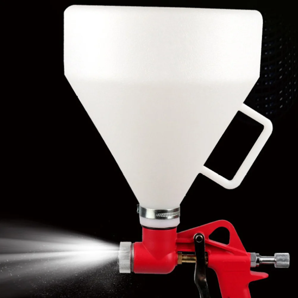 Pulverizador de revestimento de pote de plástico vermelho 6l, bico de aço inoxidável para pintura diy, ferramenta de reboco, aplicador multiuso de argamassa de cimento