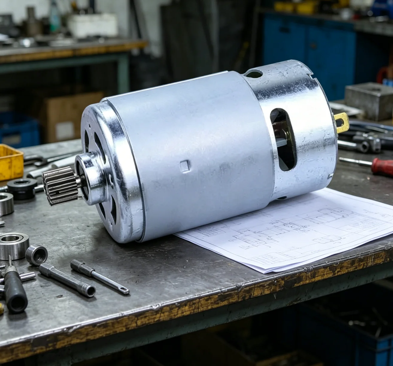 21V 550 Motor 14 Teeth, Replacement Accessory for Multi-function Rechargeable Chain Saw