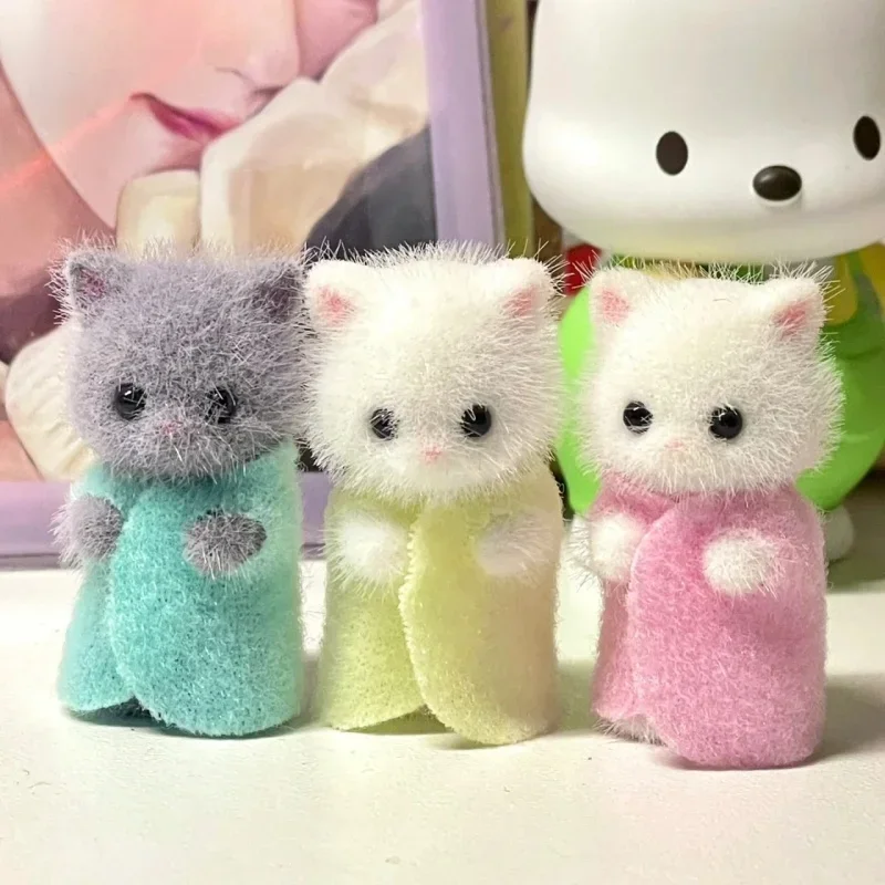 Hot Sylvanian Families Collection Figures Model Toys Persian Cat Triplet Baby Girl Cute Doll Decoratio Festival Birthday Gifts