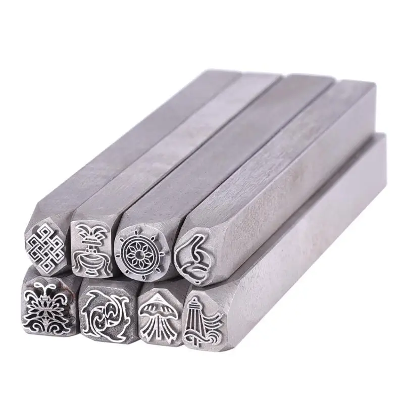 Jewellery Steel Stamped Bottle Auspicious Sayings Bracelet Necklace Pattern Engraving Mould Gold and Silver Chiselling Tools