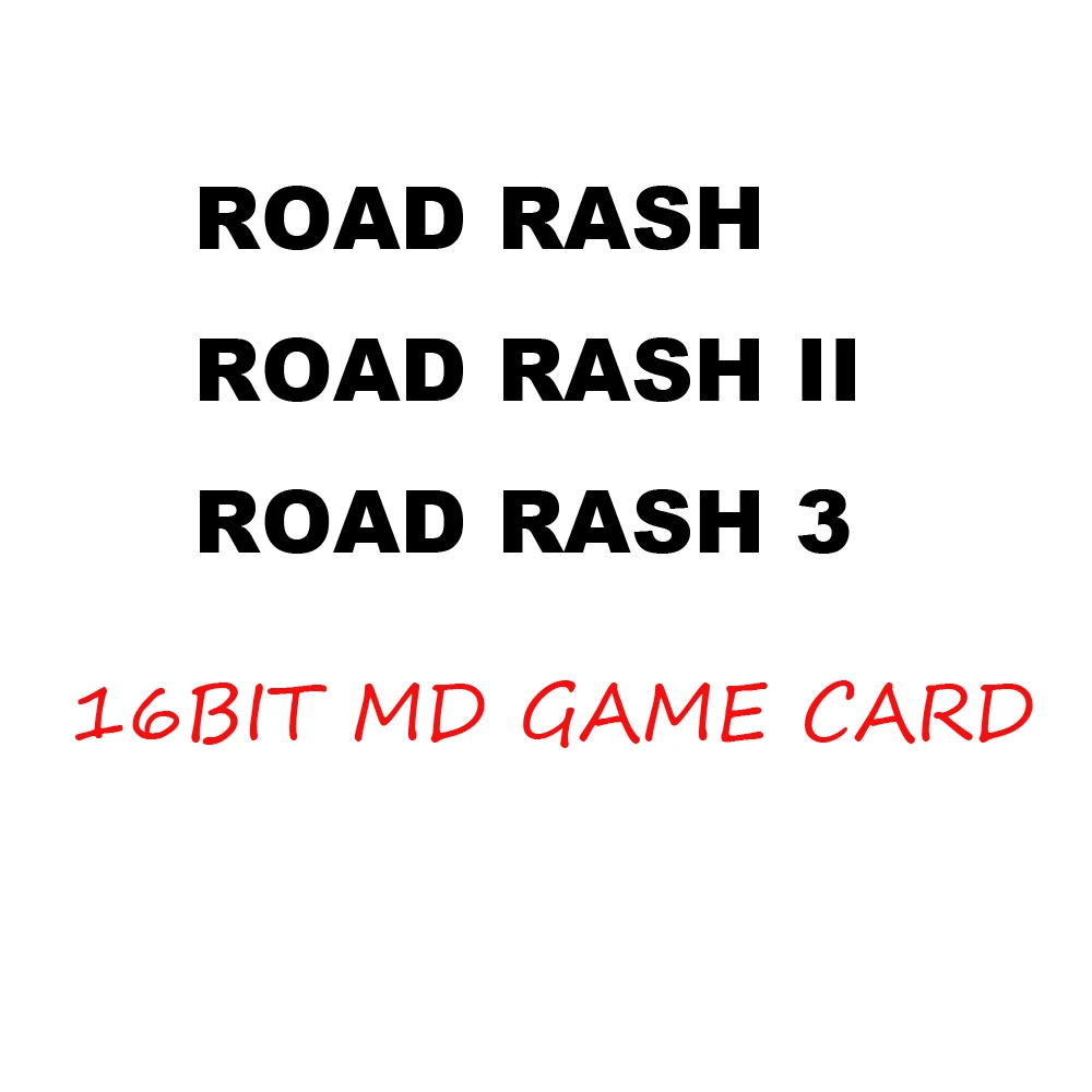 Nova Chegada: Coleções Road Rash 1 2 3 / S&MRO - Cartão de Jogo MD Personalizado de 16 bits para Sega Mega Drive/Genesis