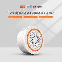 Tuya ZigBee 3.0 2 In 1 Sound Light Sensor Built-in 90dB Siren Alarm Smart Home Remote Control Via SmartLife APP Zigbee Gateway