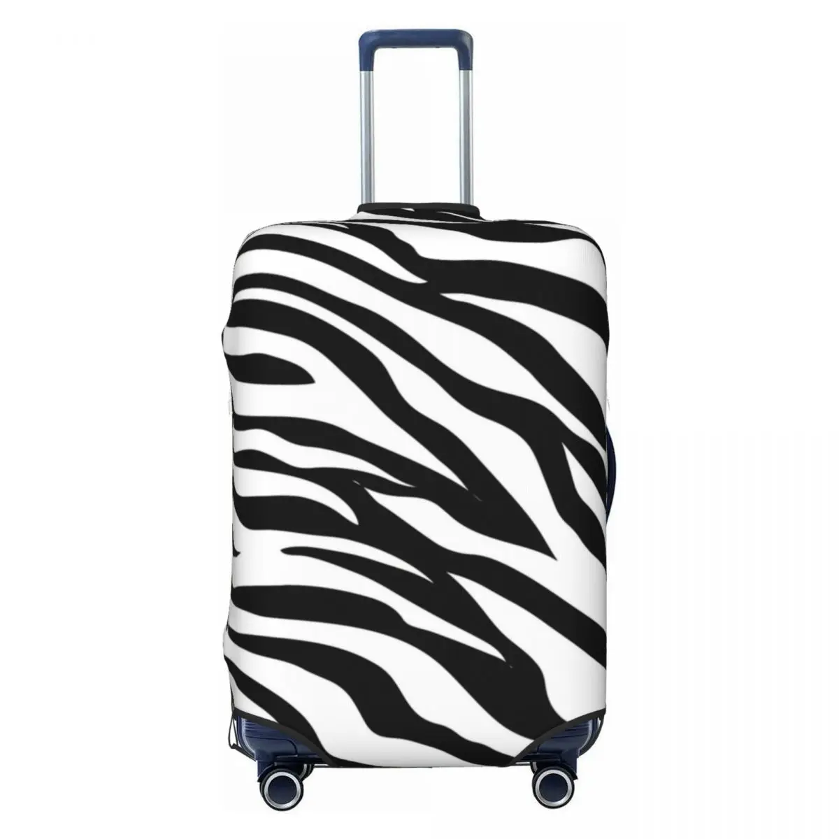 Zebra Design Suitcase Cover Black And White Stripes Cruise Trip Protector Vacation Practical Luggage Supplies