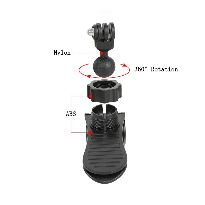 Montaje de Clip para Visor solar de coche, montaje de Clip de liberación rápida para GoPro Hero 13, 12, 11, 10, 9, 8, 7, SJCAM, DJI Insta 360, X4,