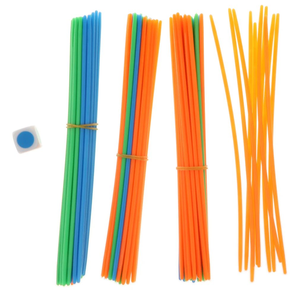 Set of 100pcs Plastic Retro Mikado Pickup Sticks Game Kids Toy Play Activity