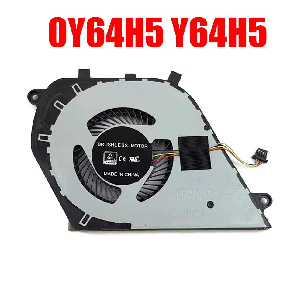 

0Y64H5 Y64H5 Laptop CPU Fan For DELL For Inspiron 15 7570 7573 7580 DFS541105FC0T FJGY 023.1009J.0011 DC05V 0.5A 4PIN New