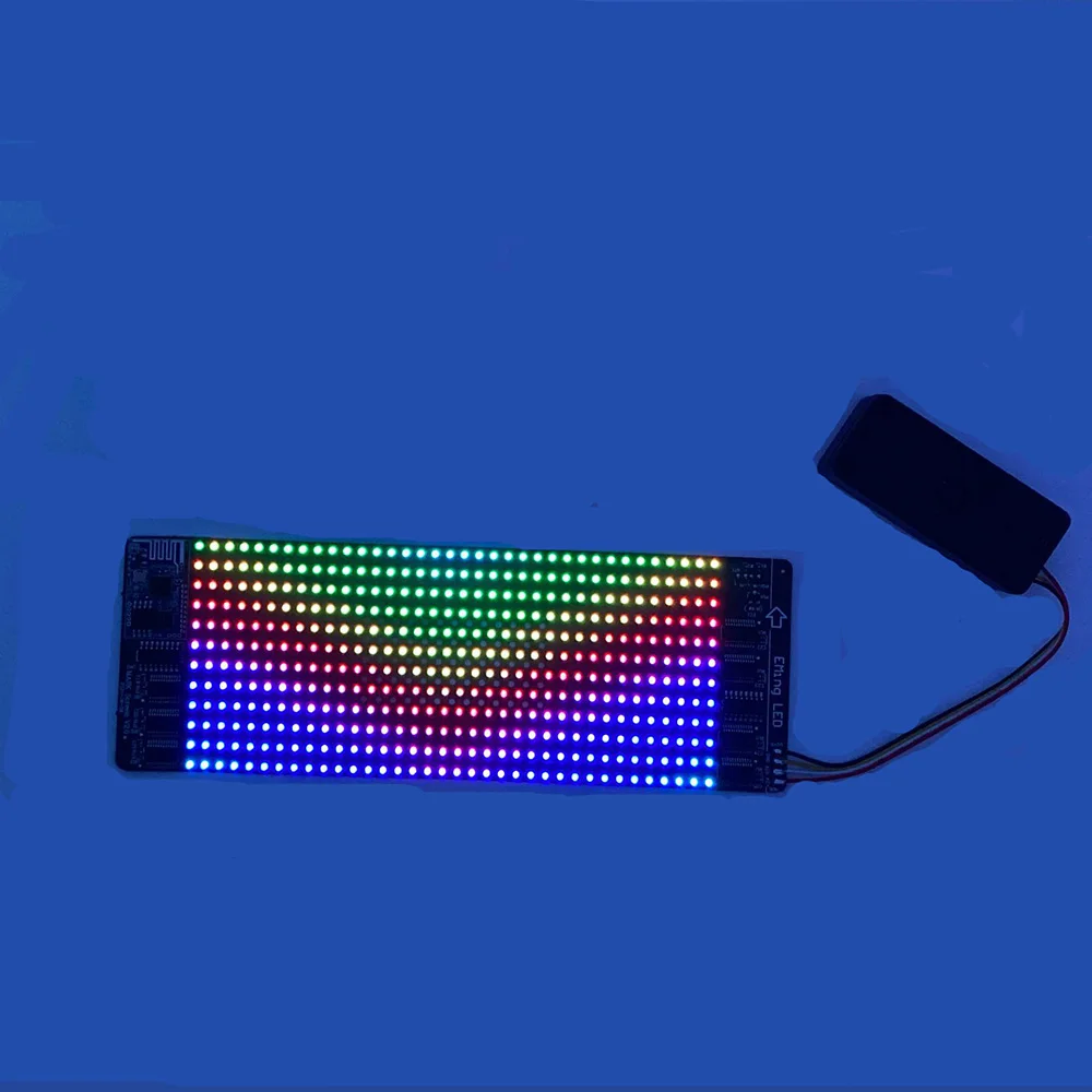 LED Fullcolor Flexible Screen Display, 12x36 Pixel RGB Panel, APP Bluetooth Control, Carnival Hat Glasses, DIY Electronic Prop