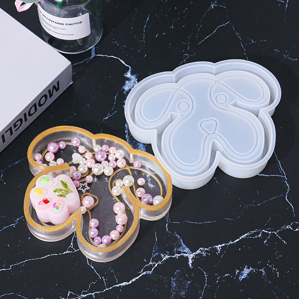 

Diy Silicone Mold Dog Shaped Storage Tray Jewelry Snacks Sundries Display Desktop Organizer Crystal Epoxy Craft Ornament Making