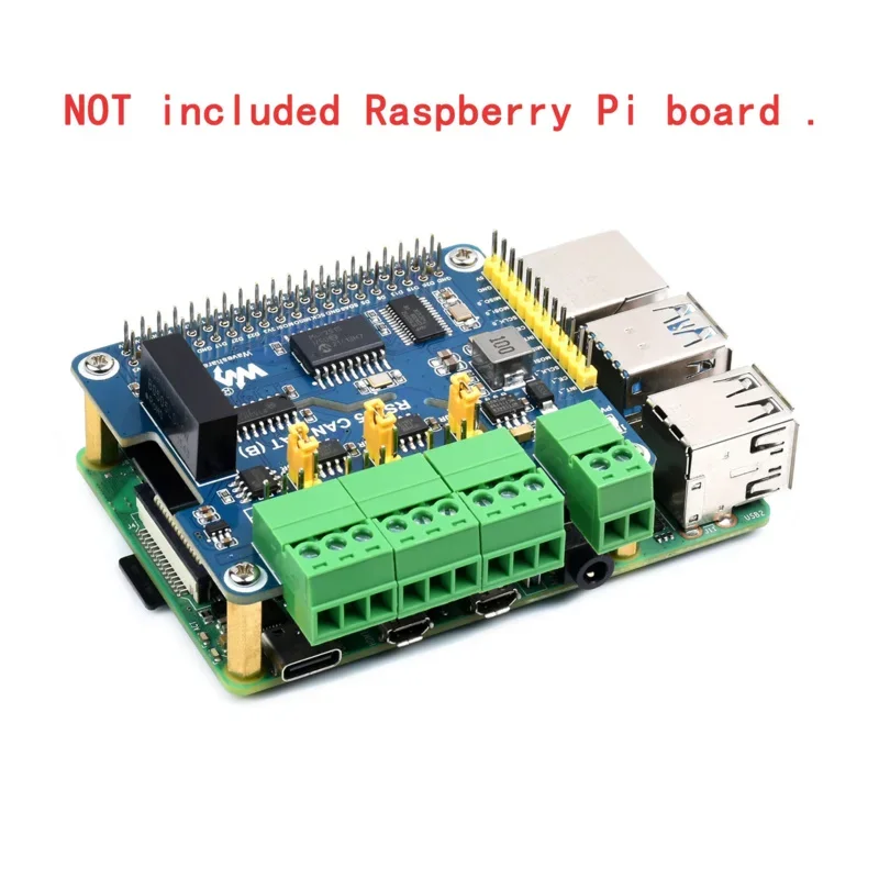 2-Channel RS485 and 1-CAN BUS Module Expansion Board Kit for RPI Raspberry Pi 3 Model B Plus A 4 Zero 2 WH 2GB 4GB 8GB RAM