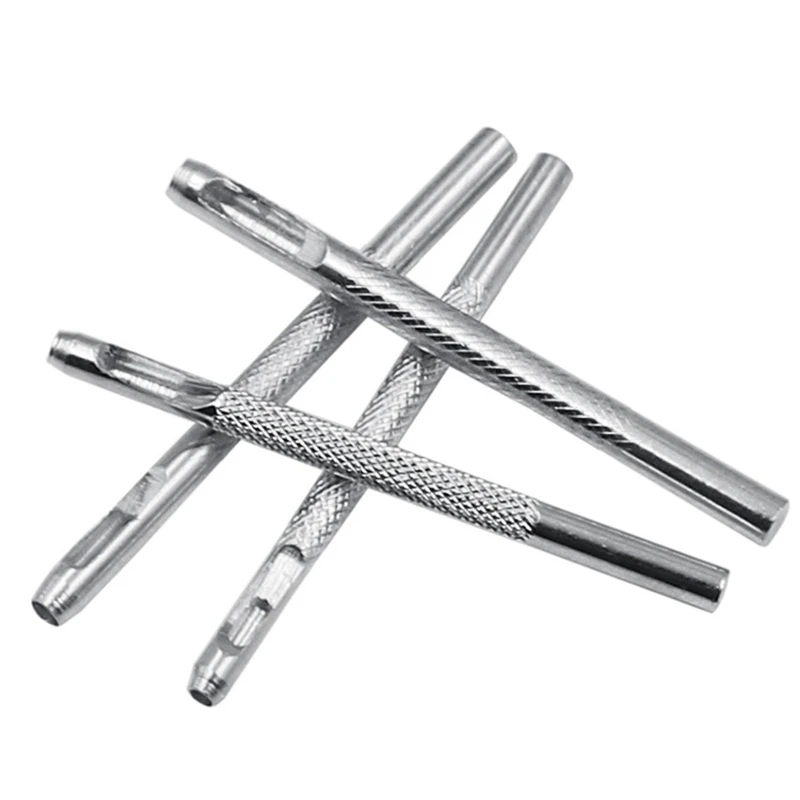 A2UD Aggiornato Rotondo Hollow Strumento Pugno Artigianale in Pelle Hollow Hole Acciaio Carbonio per Cinturini