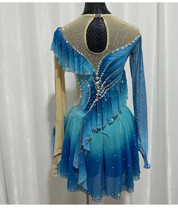 Customized Ice Figure Skating Performance Costumes Skating Clothing For Children Adults And Women Grading Competition Costumes