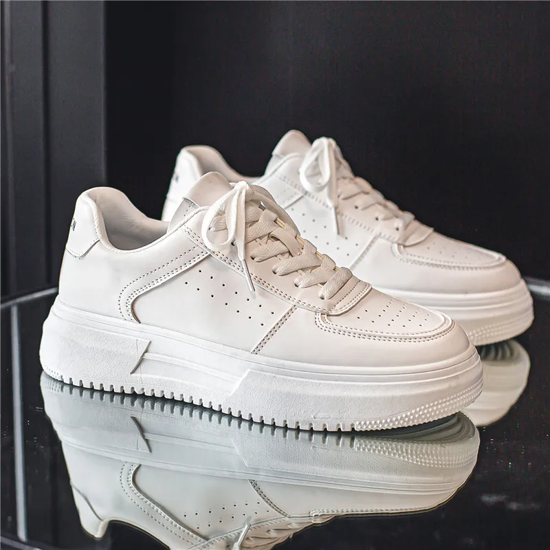 

2025New Comfortable Casual All-Season Leather Low-Top Sneakers Casual Shoes Thick-Soled Trendy White Shoes High-Quality Shoes