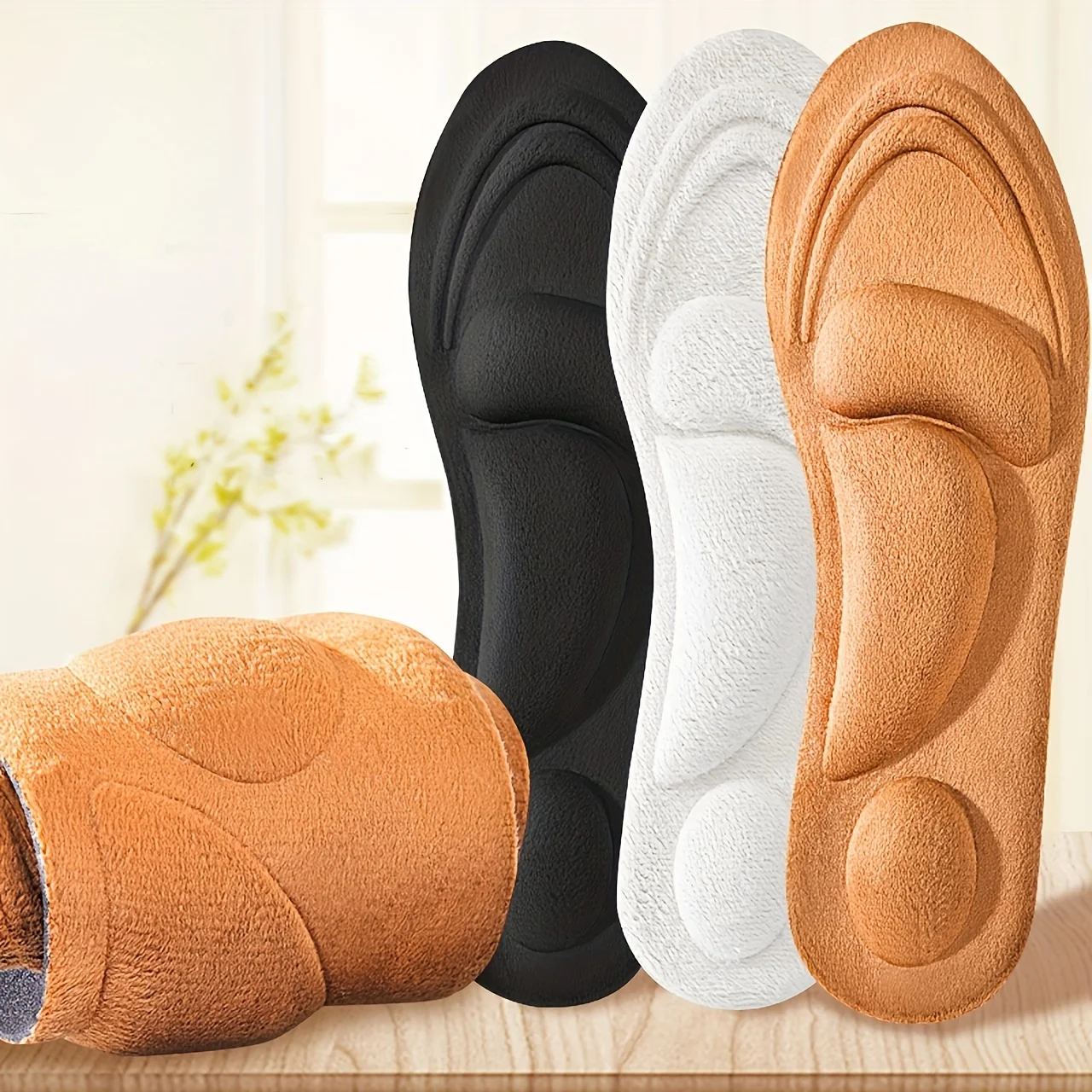 Thermal Self Heated Insoles Winter Warm Unisex Cold-Proof Soft Bottom Comfortable Sweat-Absorbing Winter Deodorant Cotton Insole