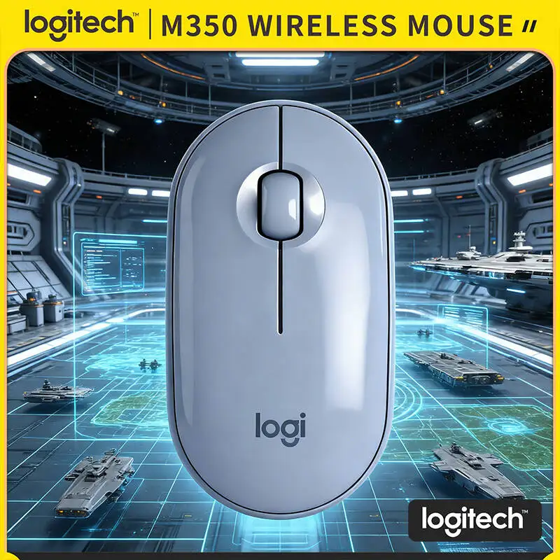 

Портативная офисная мышь Logitech M350 — ультратонкая, бесшумная, с функцией прокрутки, Bluetooth Low Energy, 1000 DPI, совместима с ПК, Mac, планшетами