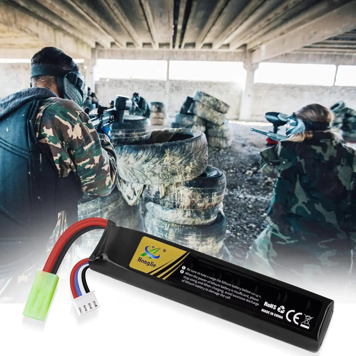 Batería LiPo Airsoft recargable mini Tamiya con USB - imagen 3