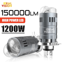 H4 Bi Mini LED Projector Lens Car Bulb EMC Auto Headlight Turbo Lamps Canbus Plug and Play Dual Motorcycle High Low Beam 12V 24V