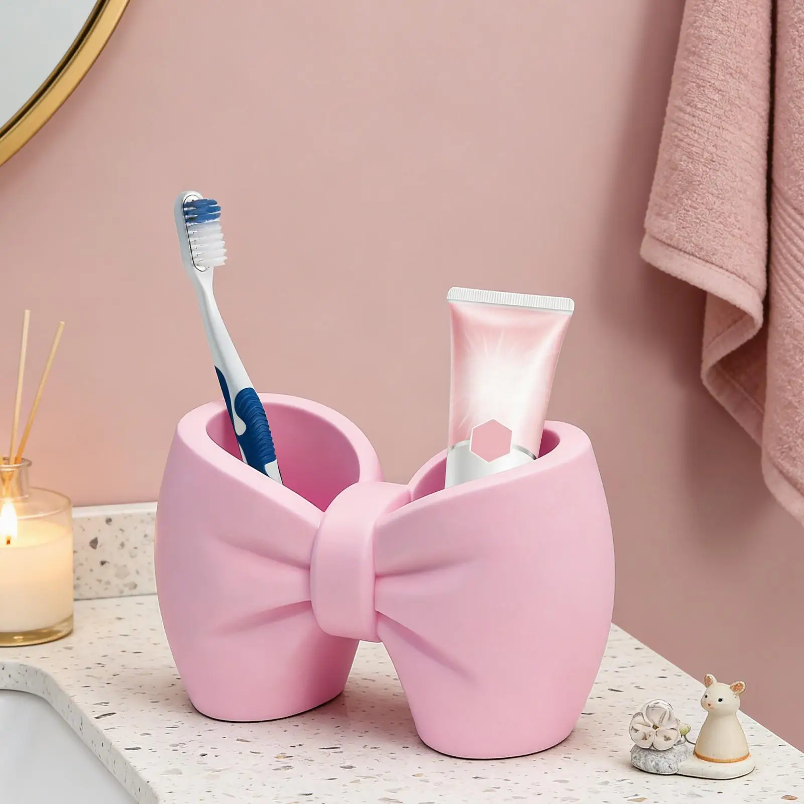 Zahnbürstenhalter, bogenförmiger Zahnbürstenhalter, Badezimmer, Waschbecken, Aufbewahrungsregal für Zahnbürste, Zahnpasta-Sockelhalterung