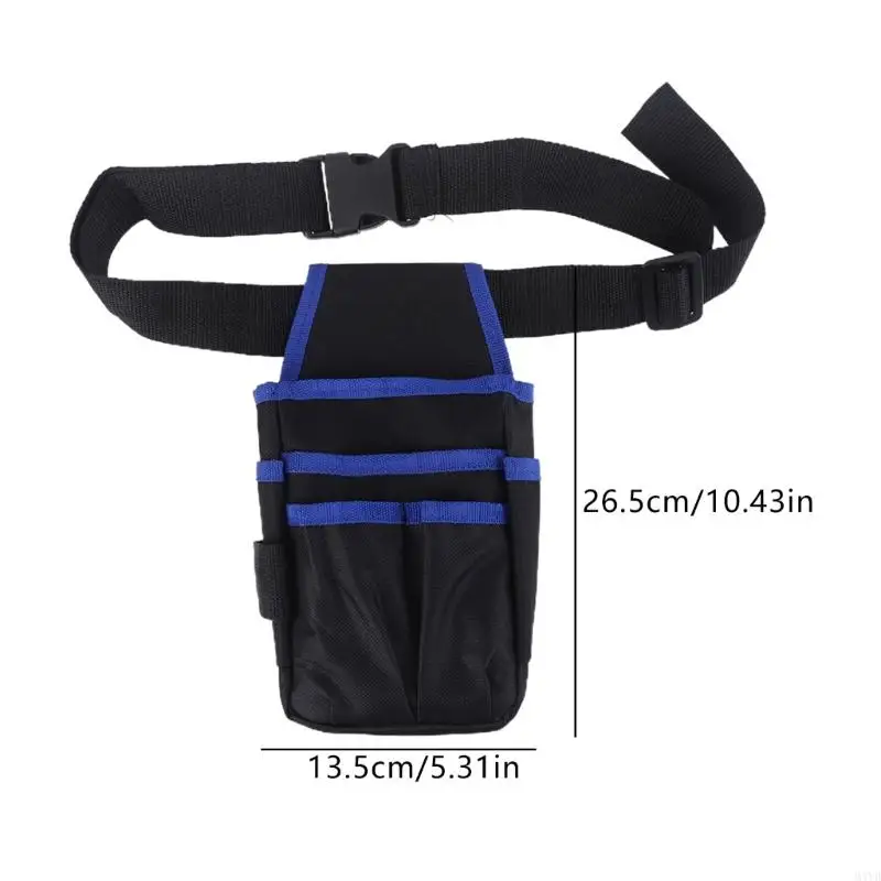 Professionele kwaliteit 26x13cm taille Tool Bag met 14 opslagcompartimenten Design M4YD