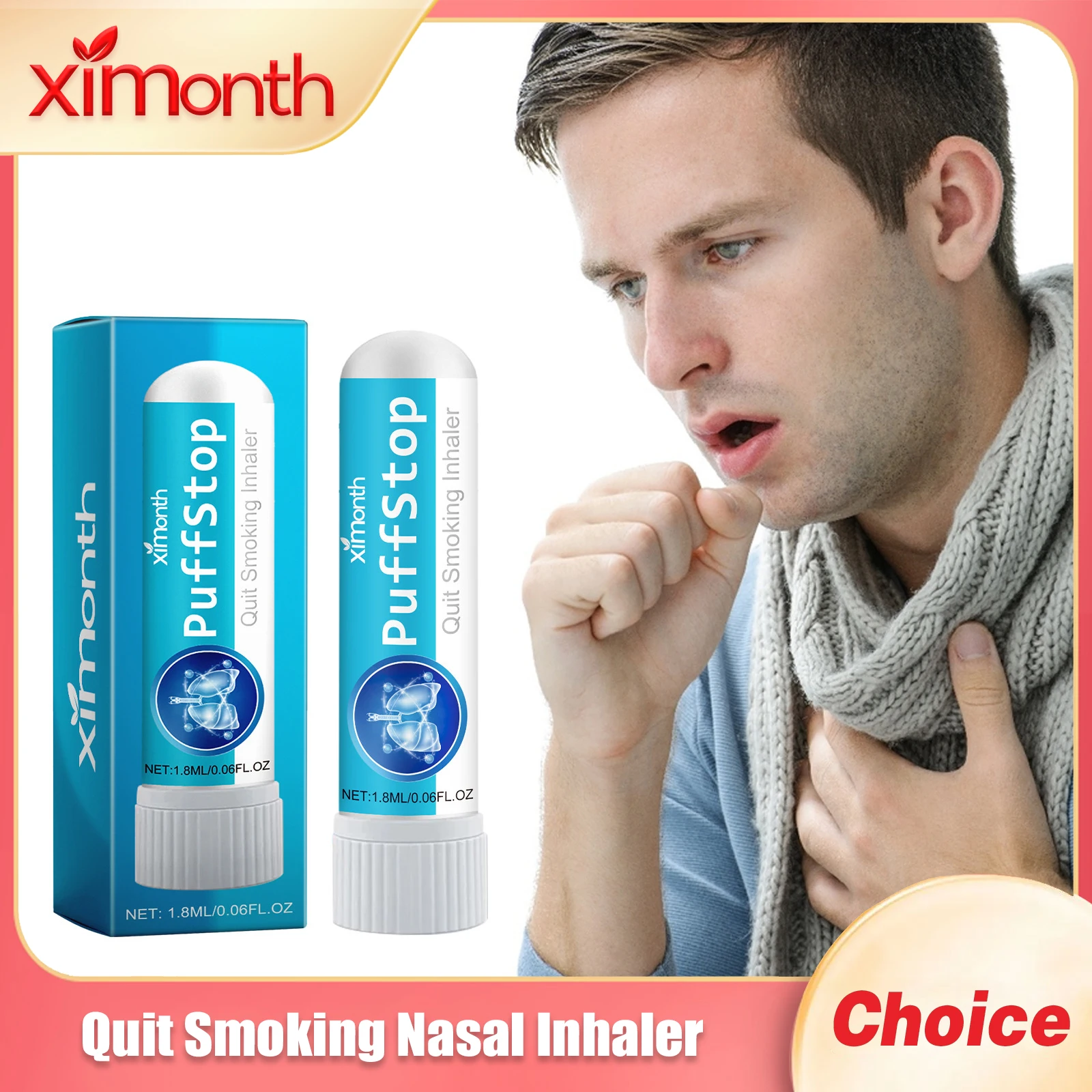 

Ximonth Quit Smoking Nasal Inhaler Keep Freshing Relieving Tired Aromatherapy Treatment Portable Body Care Nasal Inhaler Sticks