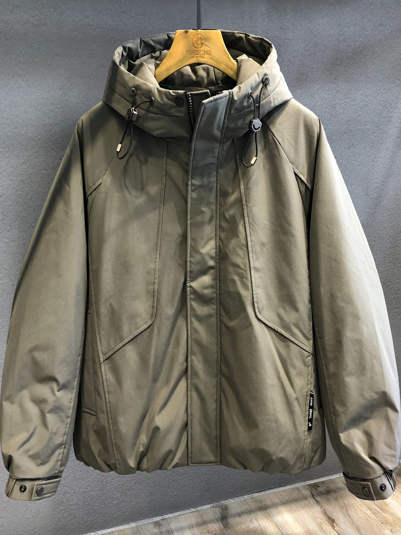 

Мужская утепленная пуховая куртка-парка для активного отдыха, ветрозащитная, теплая, рабочая, повседневная, из полиэстера, с капюшоном, на молнии