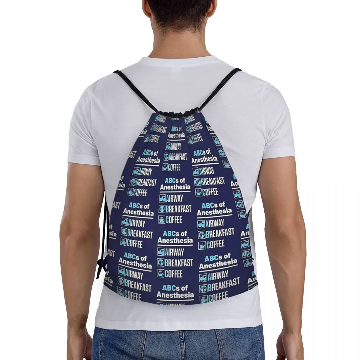 

Anesthesiologist Anesthesiology Doctor Nurse Funny ABCs Of Anesthesia Backpacks Drawstring Bags Sports Bag Book Bags Man Woman