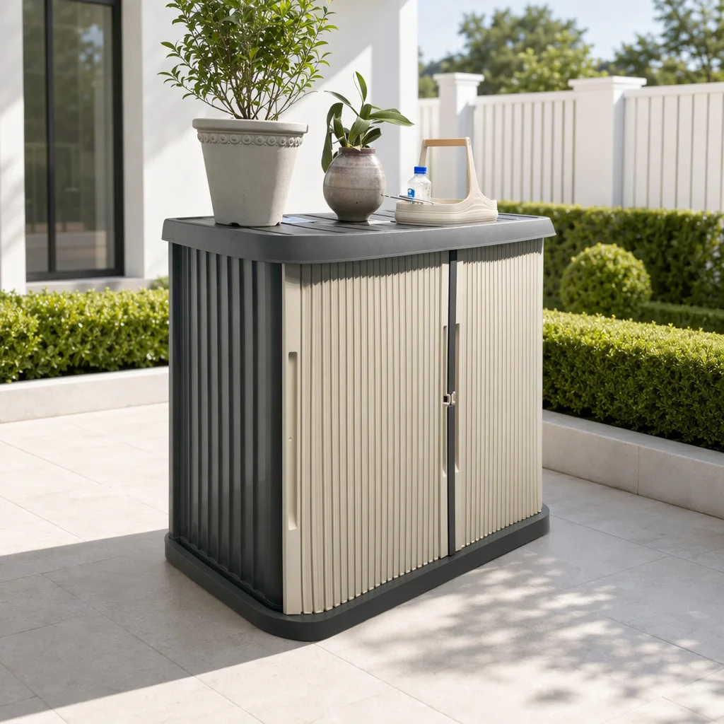 Outdoor storage cabinet Sunscreen sliding door Locker Desk drawer shoe storage cabinet Simple wind