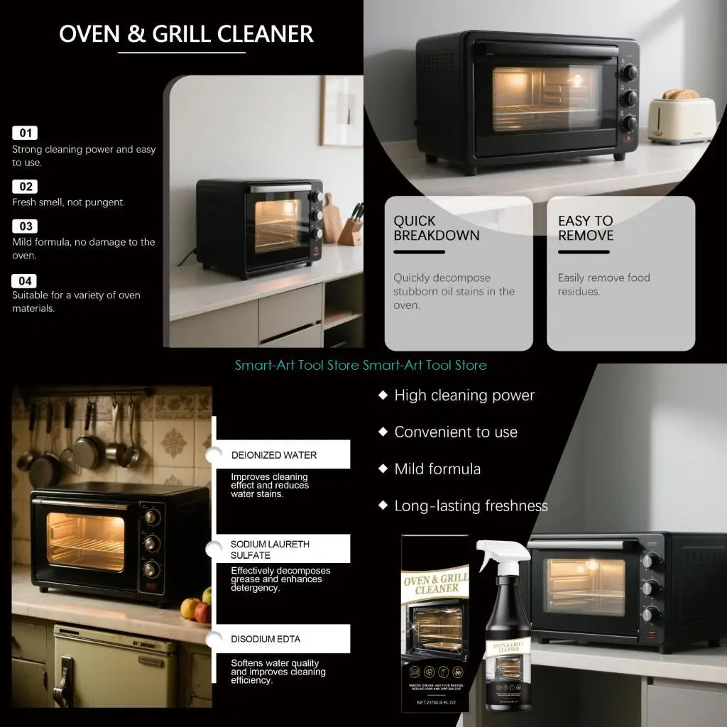 

E1PB Эффективное чистящее средство для барбекю и духовок для быстрой и тщательной очистки, 237 мл