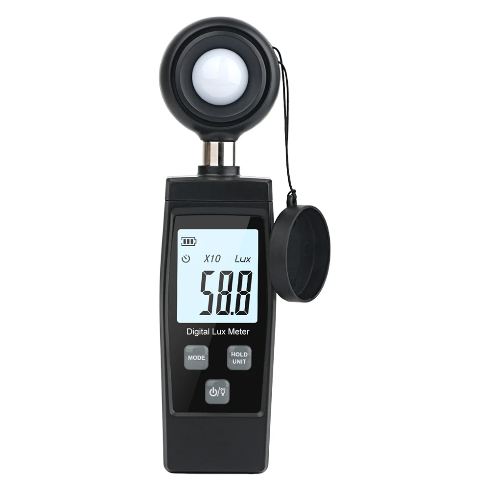 Digital Mini Lux Meter LCD Display Handheld Illuminometer 0-200000 Lux Luminometer High Accuracy Luxmeter Lux/FC Measure Tester