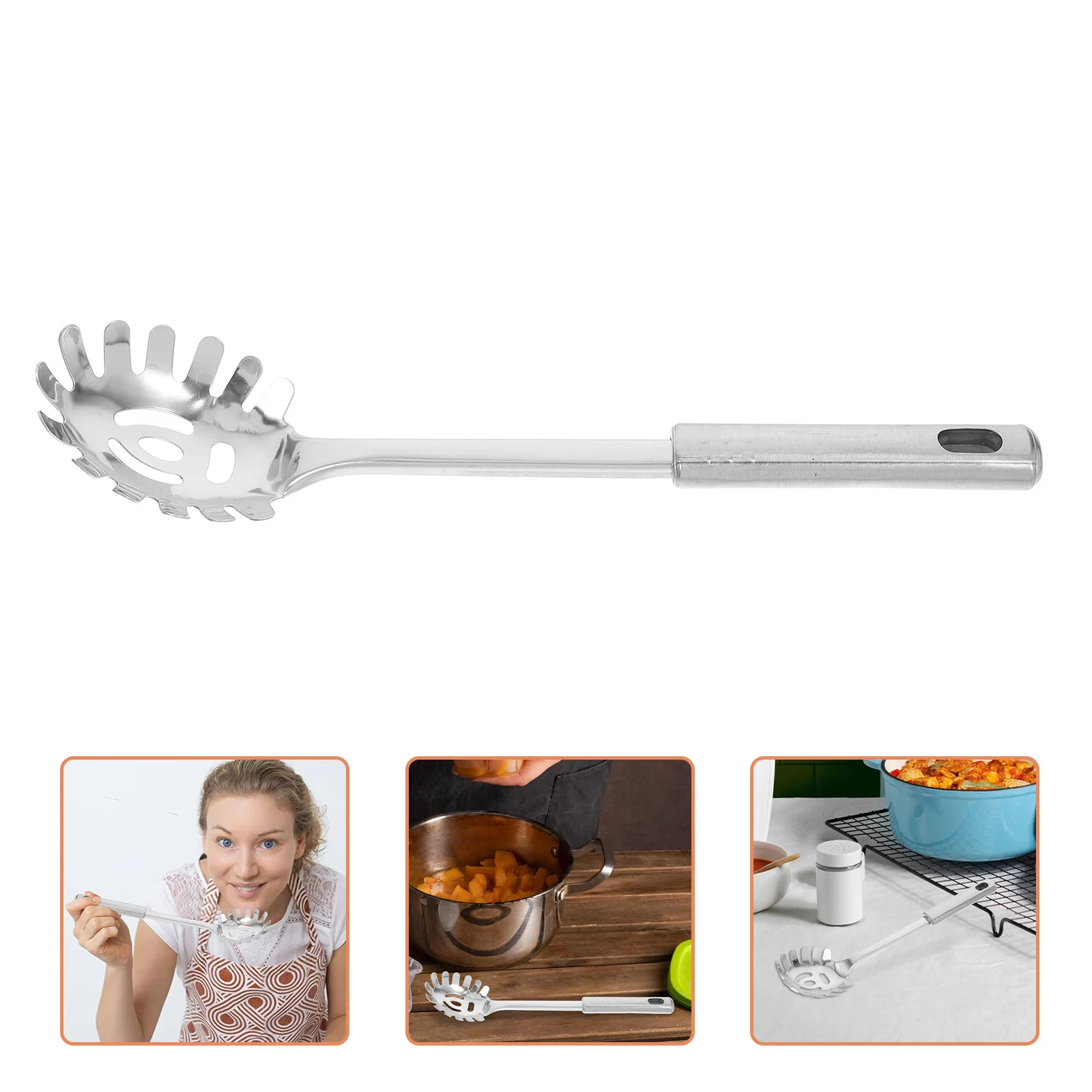 

Stainless Steel Slotted Spoon For Noodles Dumplings Eggs Pasta Server Cooking Strainer Soup Ladle Noodle Claw Spaghetti