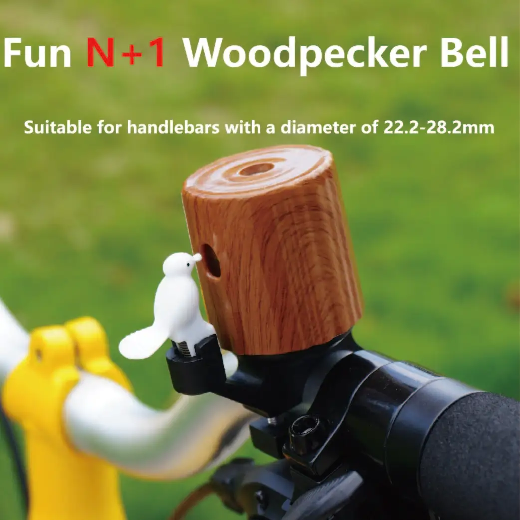 

Велосипедный колокольчик Woodpecker из 2 предметов, латунный верх внутри с пластиковым корпусом, рычагом и основанием для руля 22,2 мм, велосипедные аксессуары