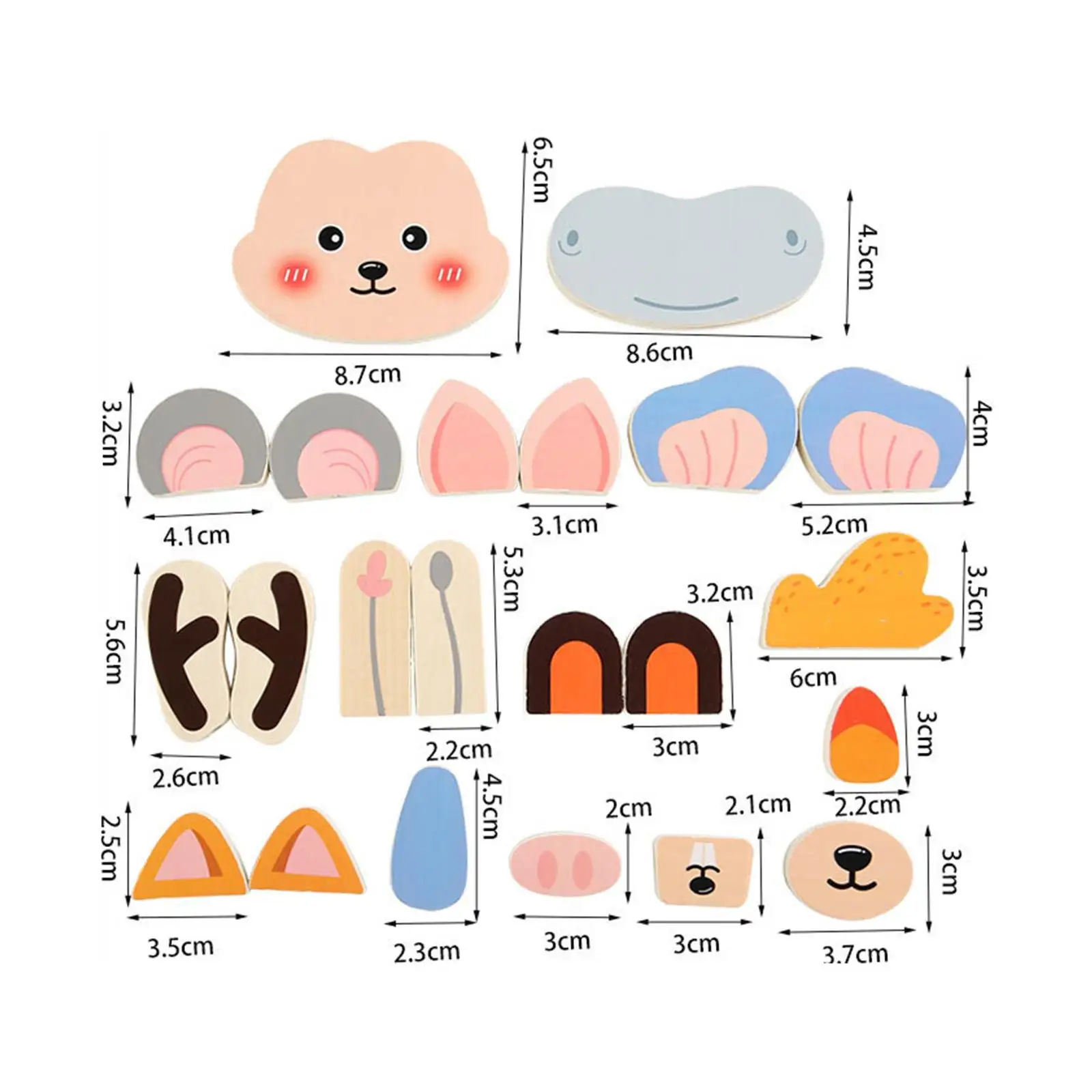 

Wooden Animal Puzzle Toys Cartoon Parent Child Interaction Early Education Interactive Toys Kids Animal Learning Toys for Kids