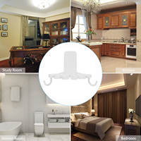 Wall Mount Rack ABS Material Storage Kitchen Bathroom Towel Hooks Holder Adhesive No Hole Punch Design Service Modern
