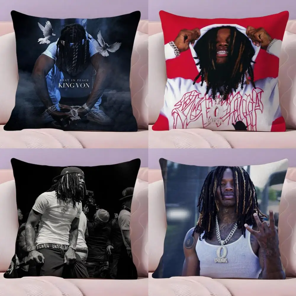 Hot Singer K-King V-Von Cushion Cover Plush Fabric Soft Double-Sided Printed Sofa Warm Winter Home Gift Pillow Cover