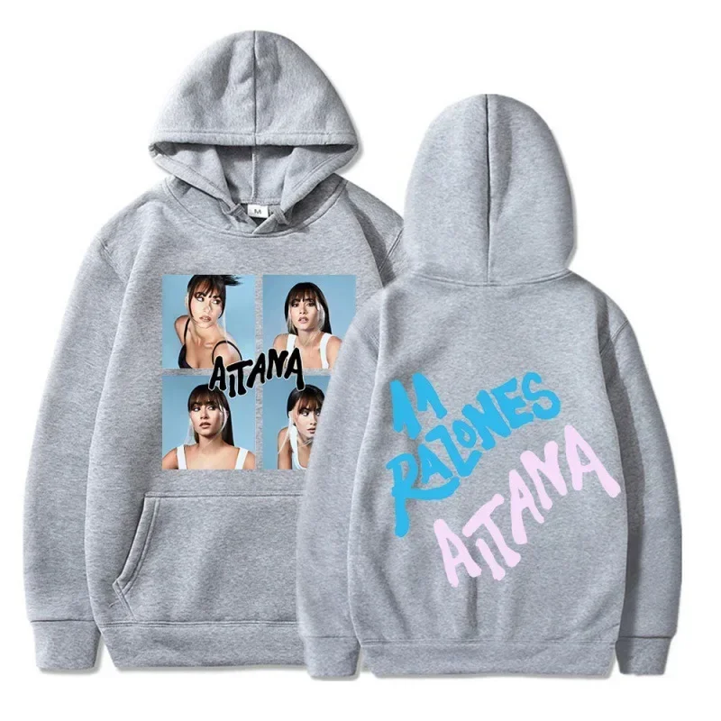 Singer Aitana Ocana Printed Hoodie Men's and Women's Long Sleeve Printed Hoodie Street Fashion Autumn/Winter Fleece Hoodie