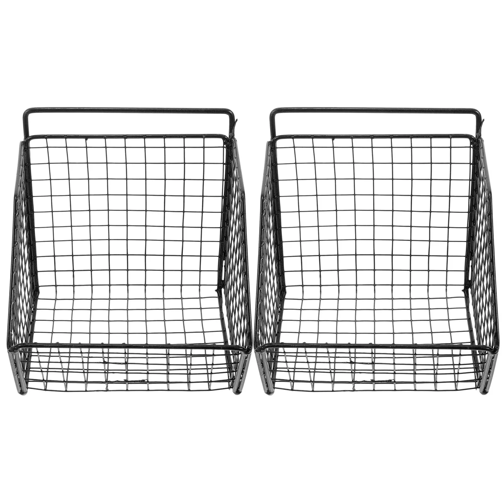 

1Set Wall Mounted Kitchen Basket Heavy Duty Carbon Steel Storage Bin for Spices Ginger Fruits Vegetables Wall Fruit Basket