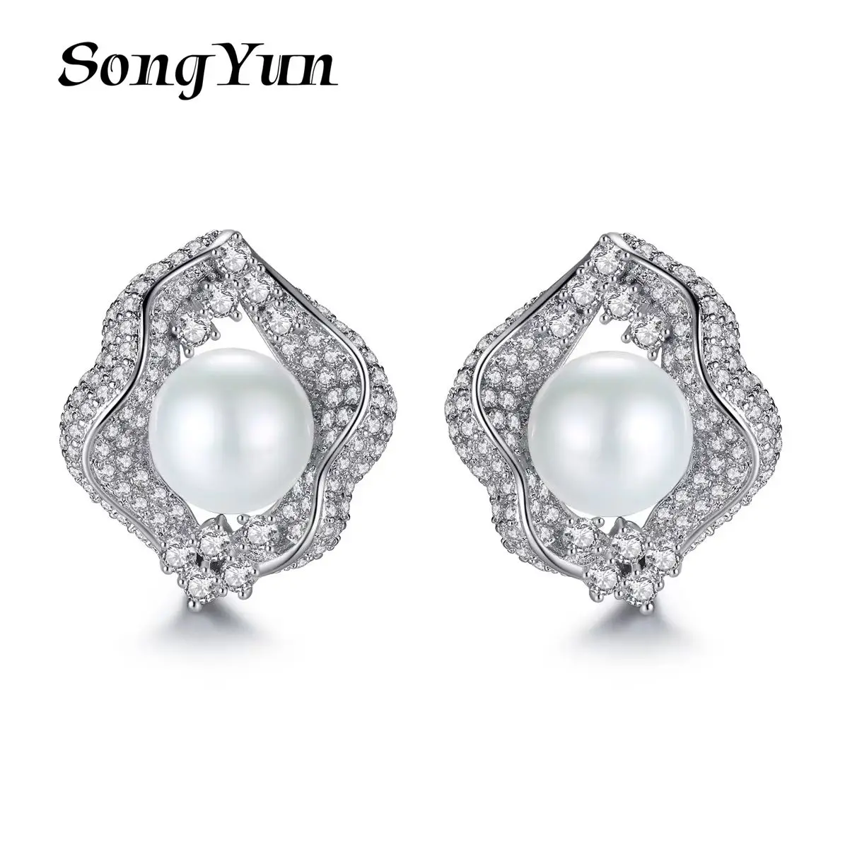 

SYYG Jewelry MHT Quality Brass Stud Earrings Dangle CZ 7A Zircon Minimalist Premium Jewelry Women Earring Jewelry