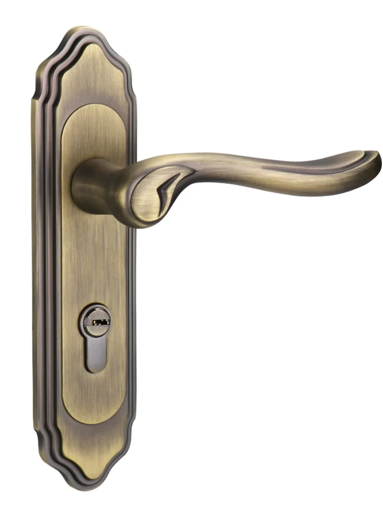 

Yy Bronze Door Lock Indoor Bedroom Mute Room Door Lock Double Tongue Door Handle