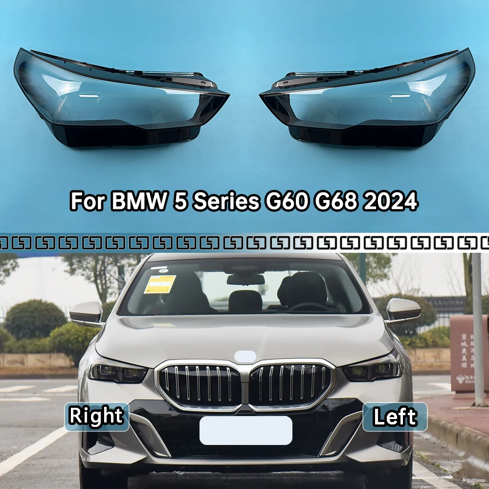 

For BMW 5 Series G60 G68 2024 Headlamp Cover Shade Transparent Lampshade Headlight Shell Plexiglass Replace Original Lens