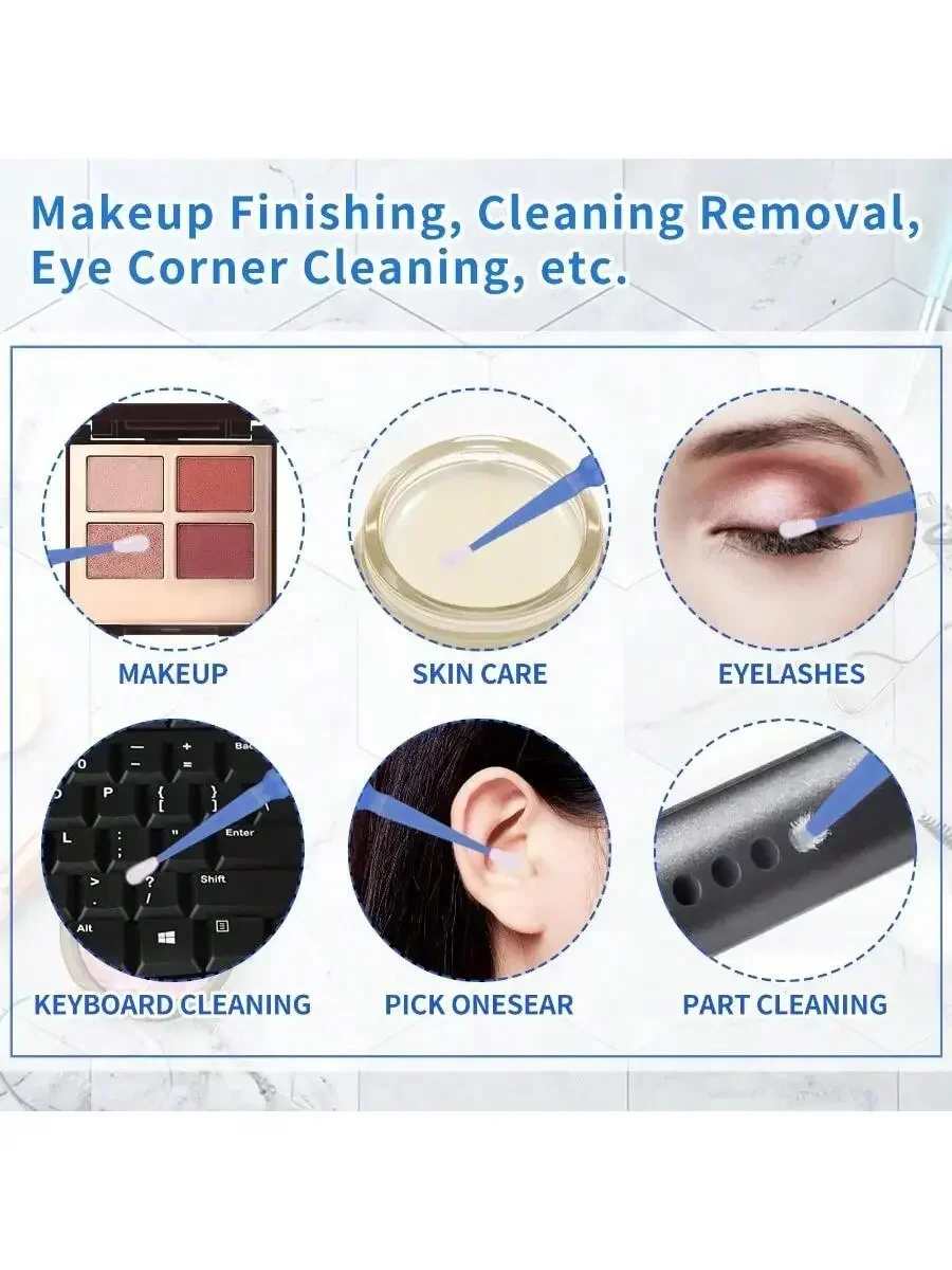 100pcs/Lot Eyelash  Lash Lift Glue Remover Applicators Microblade Makeup Micro Brushes Tool Extension Cleaning Swabs