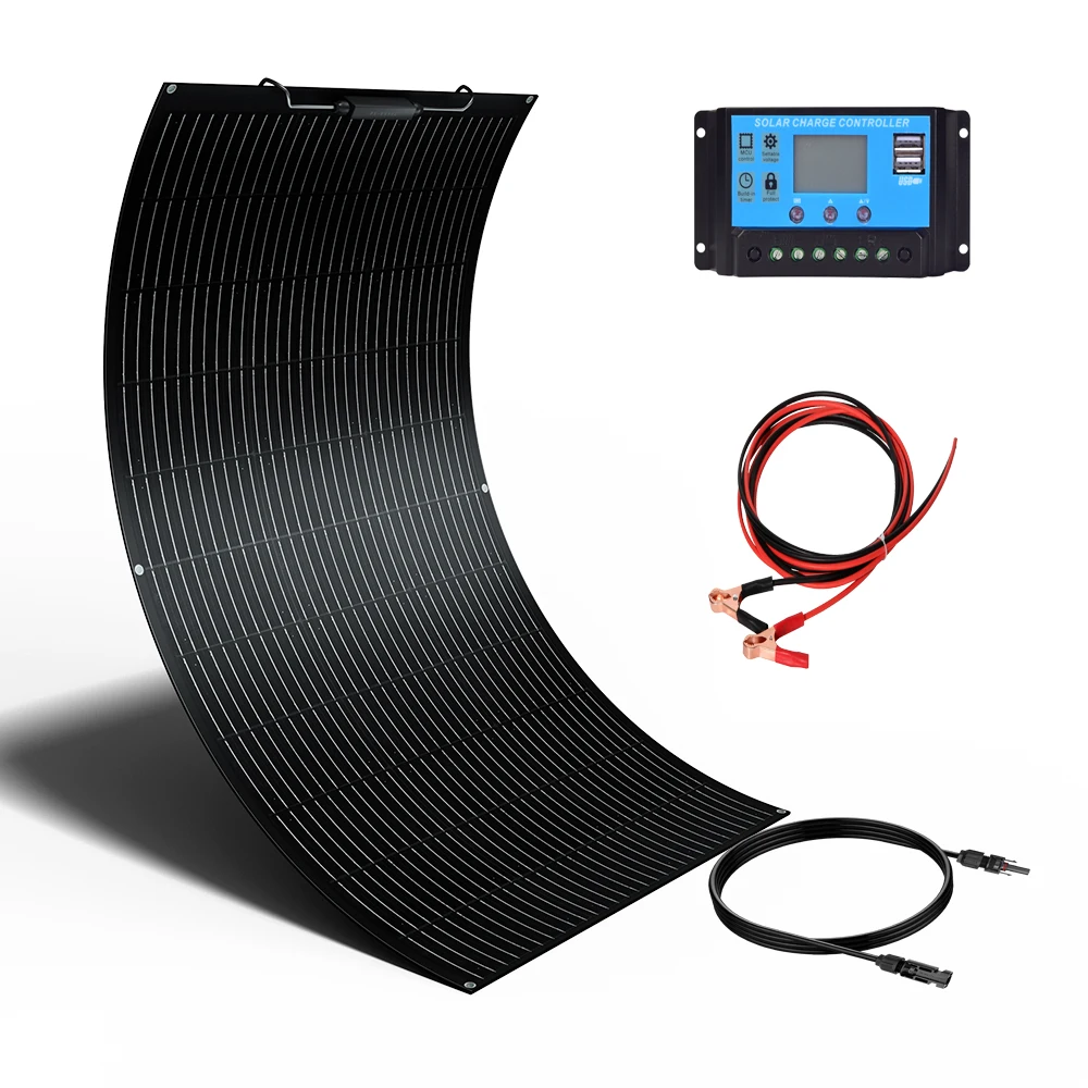 Flexible Solar Panel Kit,12V 50W 80W 90W 100W 105W 120W 150W 200W Off-Grid Solar Charger for Car, Boat, RV, Camping & Home Use