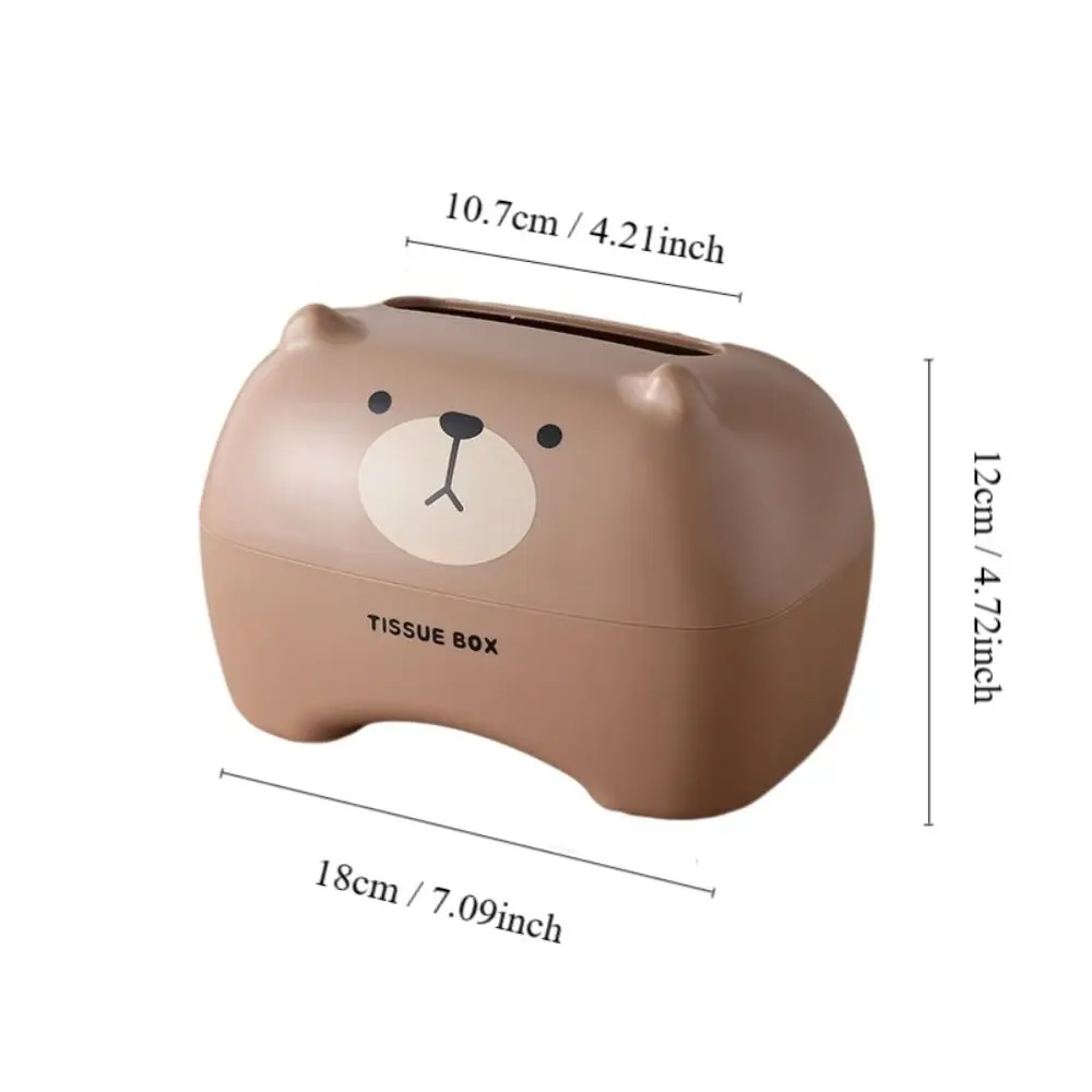 Cartoon Tissue Box New Kawaii Cute Napkin Storage Box Portable Paper Container Bathroom