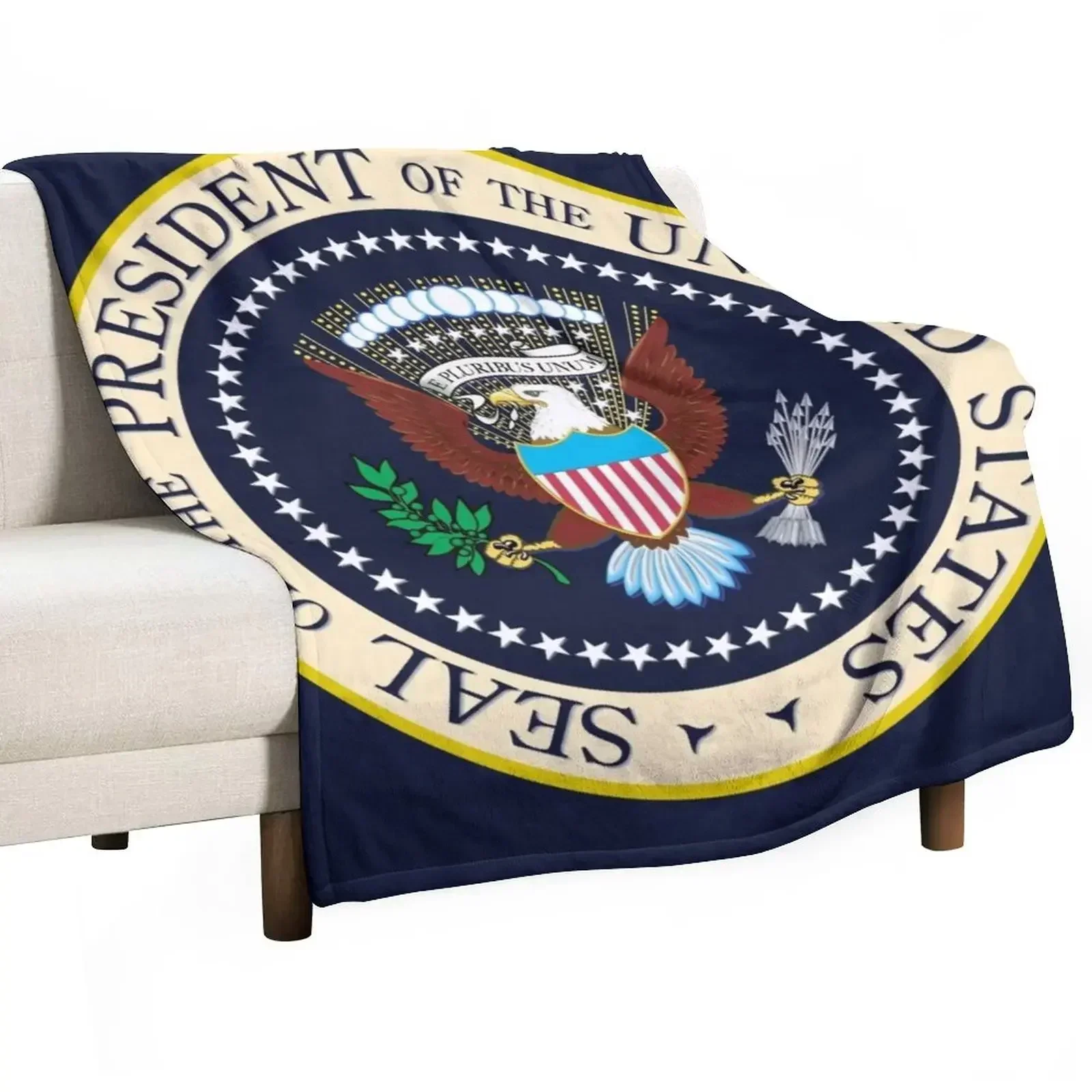 Seal of the President of the United States Throw Blanket Beach Bed covers Loose Decorative Throw Blankets