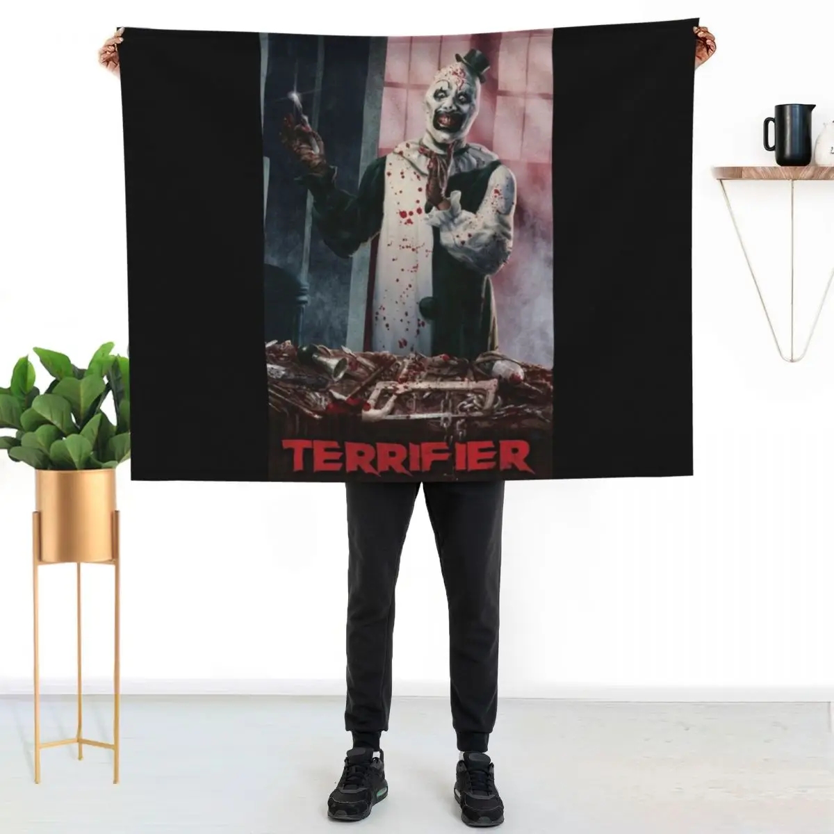 

Terrifier movie horror art the clown poster film Throw Blanket Warm Napping Blanket for Office Couch Bed