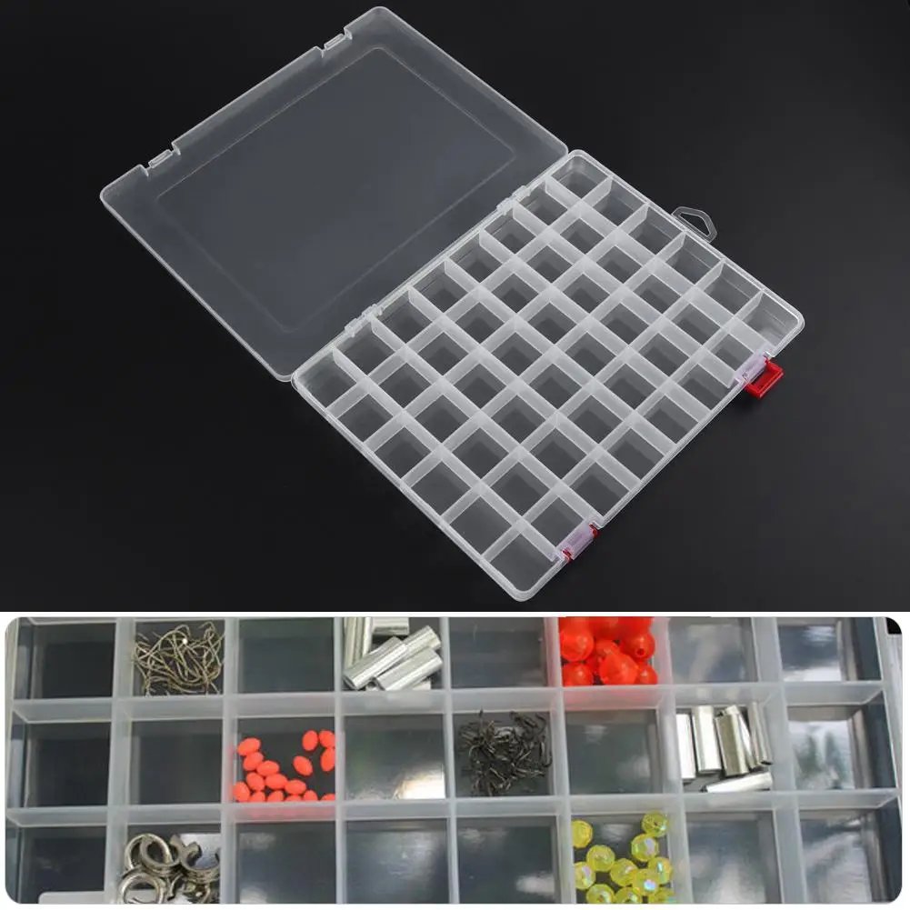 Lure Case Tackle Container Transparent Storage Tool Fishing Tackle Box 5 Compartments Multifunctional Bait Box