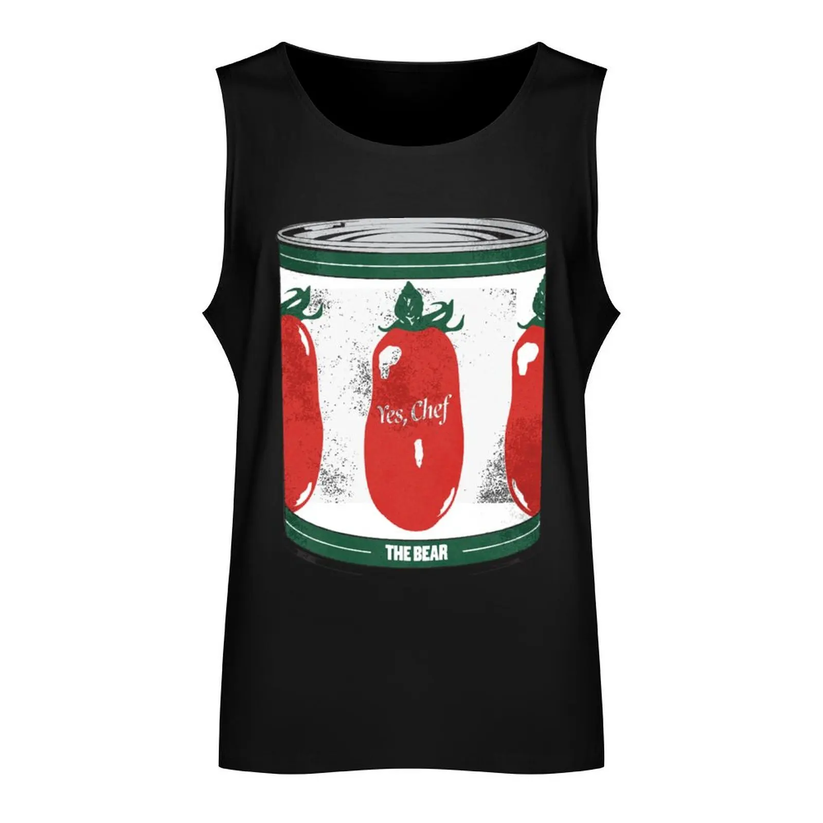 The Bear Tomato Can Tank Top Men's summer clothes 2024 Japanese t-shirt