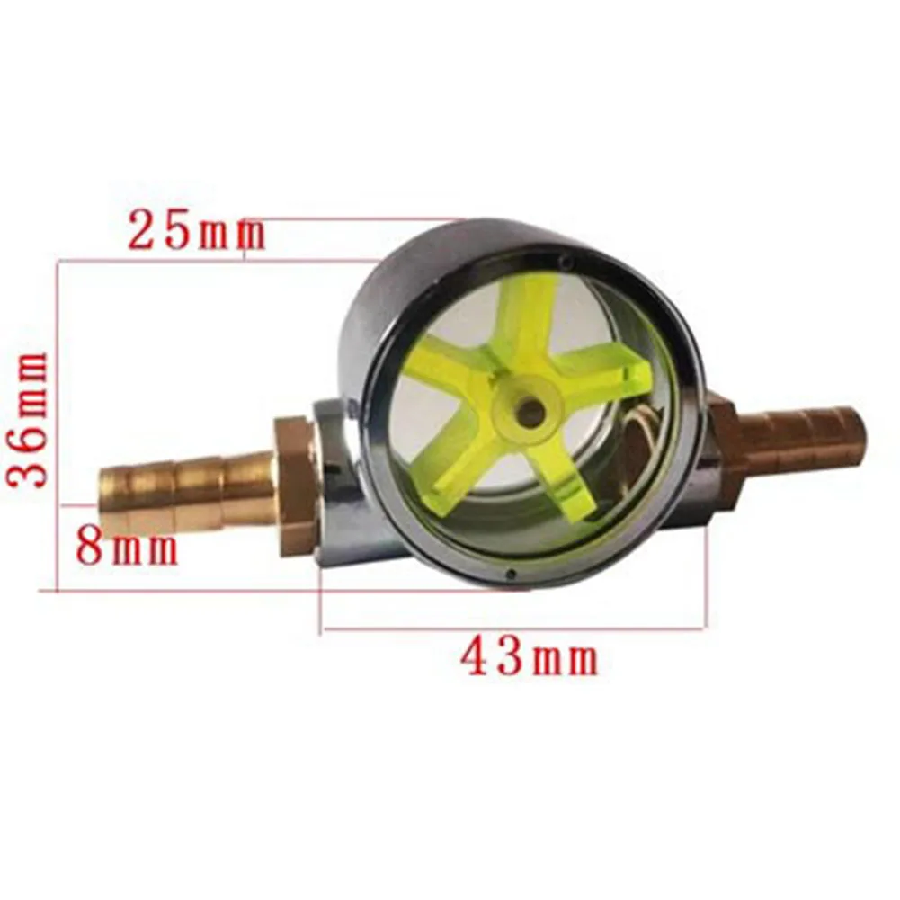 Water Flow Meter for CNC Router Spindle Cooling with Transparent Inspection Window and Precise Flow Indication Capability