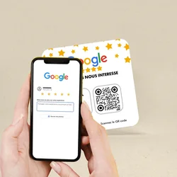 Custom Google reviews NFC Scan code Social Media QR Code plate increase your followers For Your Business Retail Store Decor