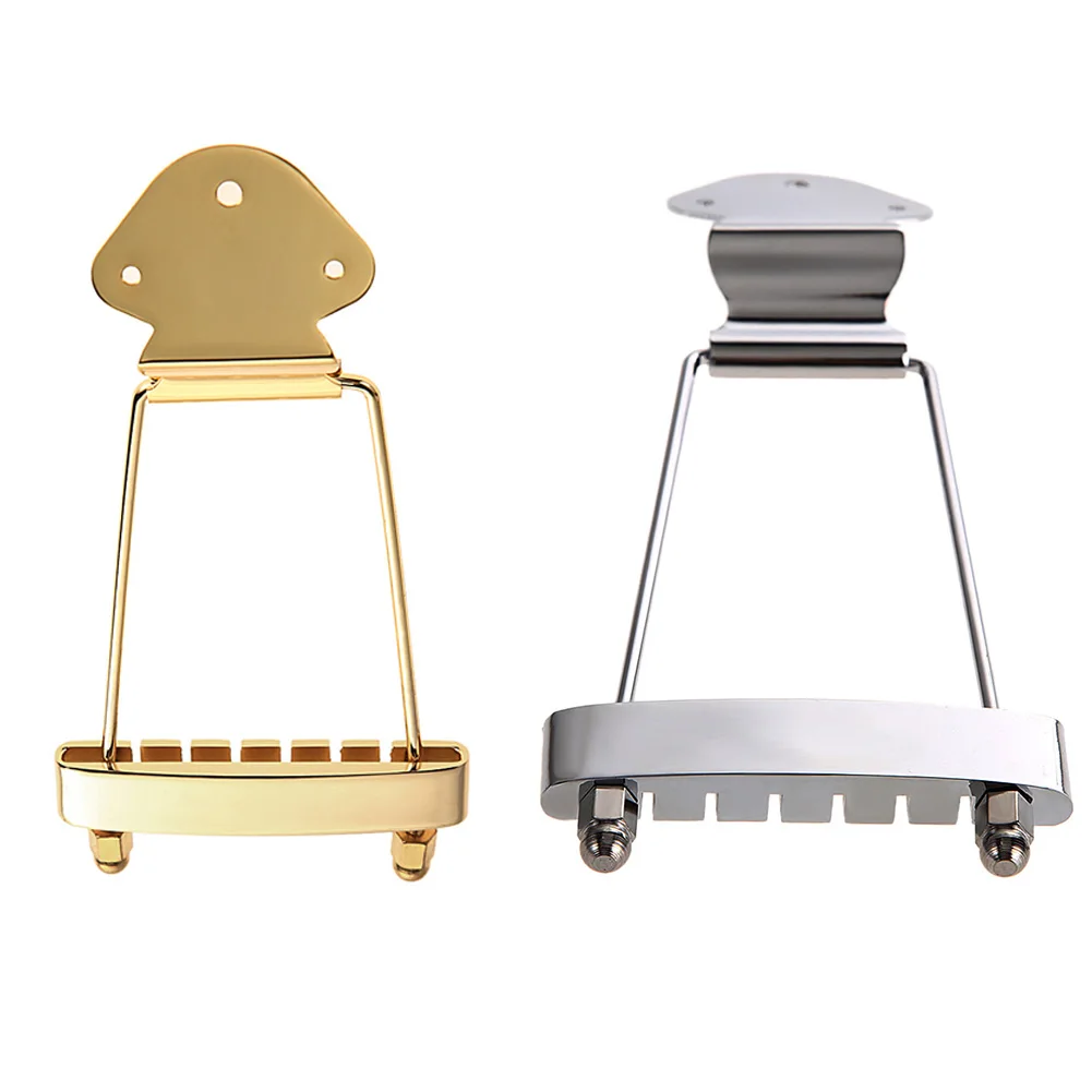 Practical Metal Trapeze Tailpiece Bridge for 6-strings Archtop Jazz Guitar/LP Electric Guitar Pitch Fixed Board