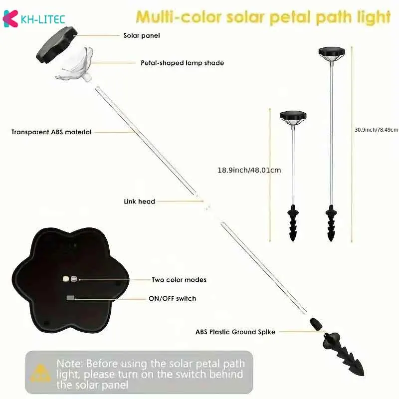 New Solar Garden Light Outdoor Solar Powered Lamp Lanter Waterproof Landscape Lighting For Pathway Patio Yard Lawn Decoration